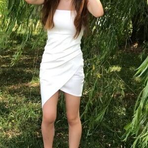 Blue Blush White Dress